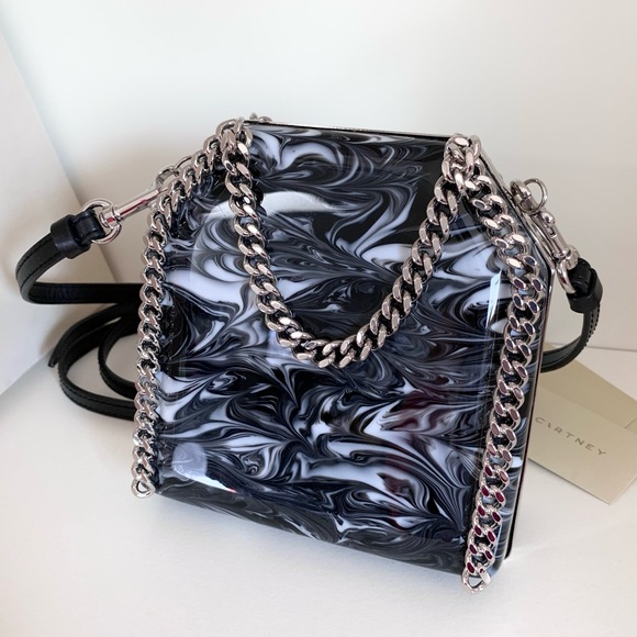 Stella McCartney falabella minaudiere marbled clutch crossbody bag $3750 retail - Picture 1 of 16